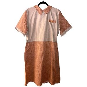 Open back dress with pockets (Sz Large) for seniors,patients, or disabled adults